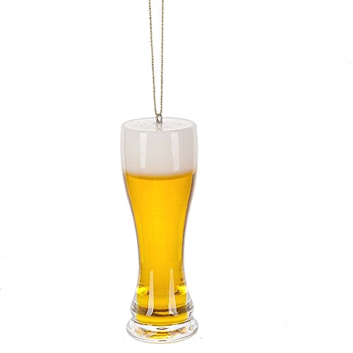 MIDWEST-CBK Beer Pilsner Glass 1 x 4 Inch Acrylic Christmas Ornament Figurine