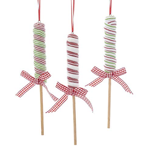 The Bridge Collection Claydough Old Fashioned Lollipop Ornaments, Set of 3 Assorted
