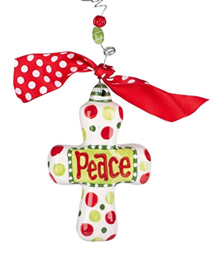 Glory Haus Cross Puff Holiday Ornament (Peace)
