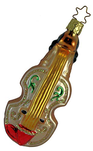 Violin Instrument Inge Glas German Glass Collectible Christmas Ornament
