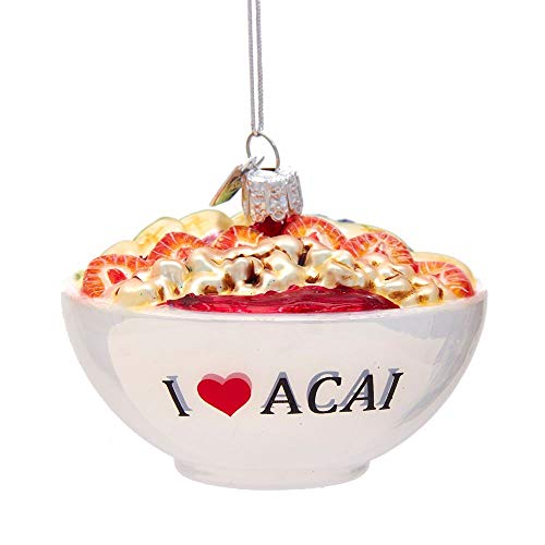 Kurt-Adler Glass Ornament with S-Hook and Gift Box, Food Selection (Acai Bowl, NB1511)