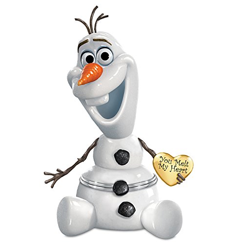 The Bradford Exchange Disney Frozen Olaf Porcelain Music Box: Granddaughter, You Melt My Heart