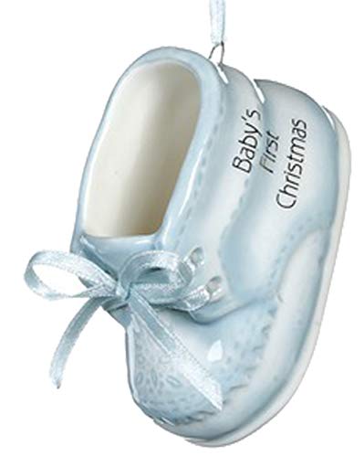 Ganz U.S.A., LLC Baby Boy’s First Christmas Blue Baby Shoe Ornament for Holiday Tree Decor Xmas Gifts 2019