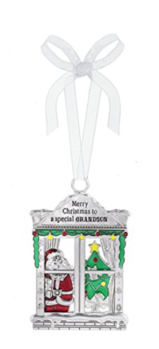 Ganz Merry Christmas to a Special Grandson Zinc Epoxy Decorative Hanging Ornaments