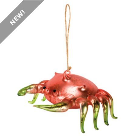 Primitives By Kathy – Glass Ornament – Crab