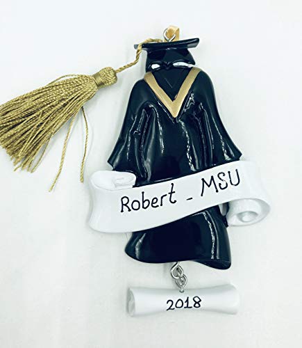 Graduation Personalized Christmas Ornament-Handpainted – Free Customization by Gifts Center Ornament
