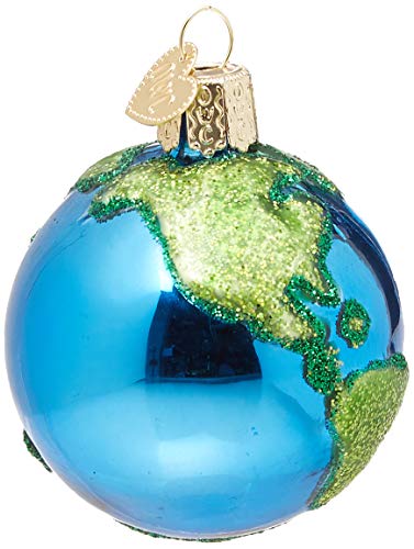 Old World Christmas 22038 Outer Space Gifts Glass Blown Ornaments, Planet Earth