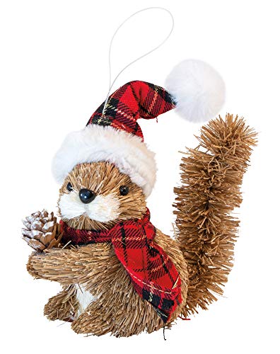 Boston International Decorative Christmas Tree Ornament, 7.5-Inches, Squirrel