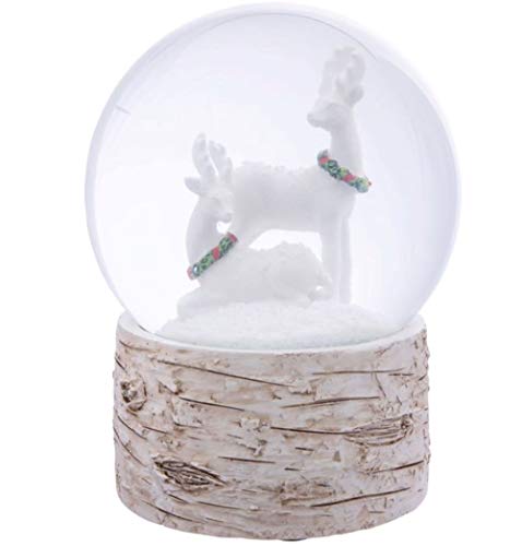 Majors Snow Globe Glitter with Polyresin Base (White, Deer)