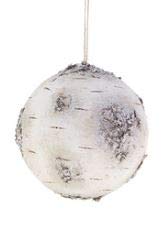 RAZ Imports Birch Ball Ornament 4″