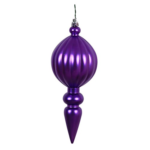 Vickerman 385838-8 Purple Matte Finial Christmas Tree Ornament (6 pack) (N151006DMV)