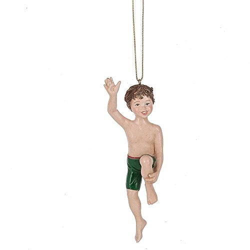 Midwest-CBK Boy Swimmer Resin Ornament