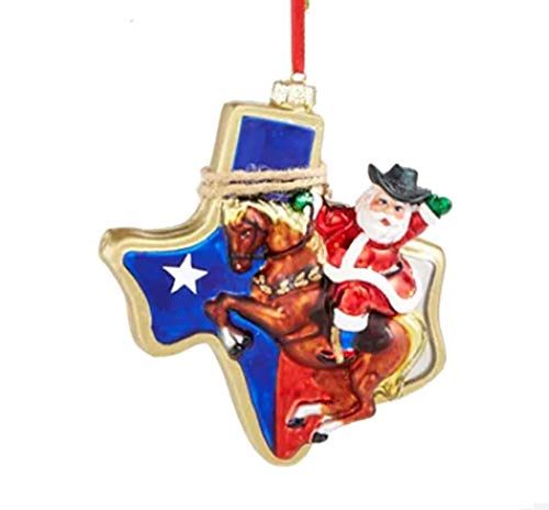 Holiday Lane Texas Western Santa Ornament