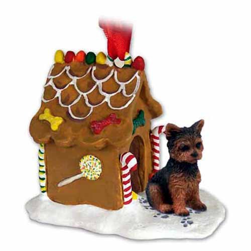 Conversation Concepts Yorkshire Terrier Gingerbread House Christmas Ornament Puppy Cut – DELIGHTFUL!