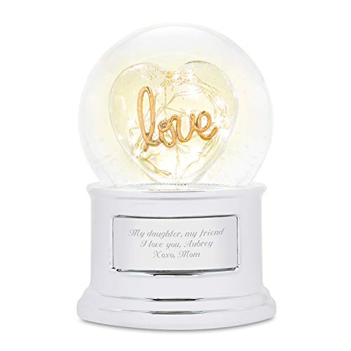 Things Remembered Personalized LED Love Light Up Snow Globe with Engraving Included