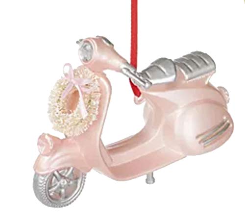 Holiday Lane Fashion Week Pink Moped Scooter Ornament