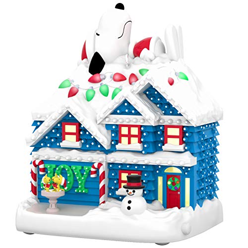 Hallmark Keepsake The Peanuts Gang Snoopy The Merriest House in Town Musical Ornament with Light (Plays Linus and Lucy