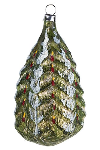 Marolin Christmas Tree MA2011096 German Glass Ornament w/Gift Box