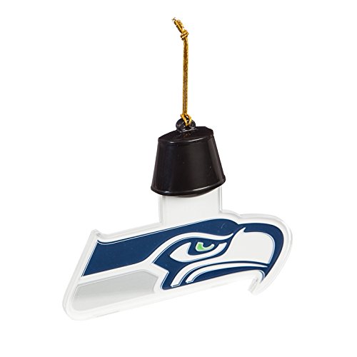 Team Sports America Seattle Seahawks Radiant Lit Acrylic Team Icon Ornament, Set of 4