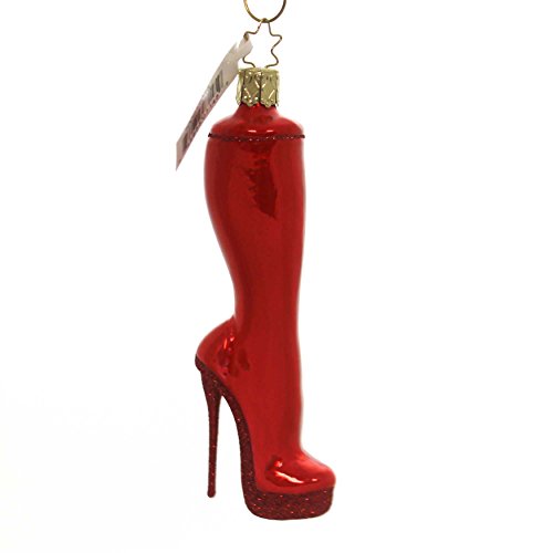 Inge-Glas Seductive Heel RED Glass Shoe Pump Christmas 10093S018