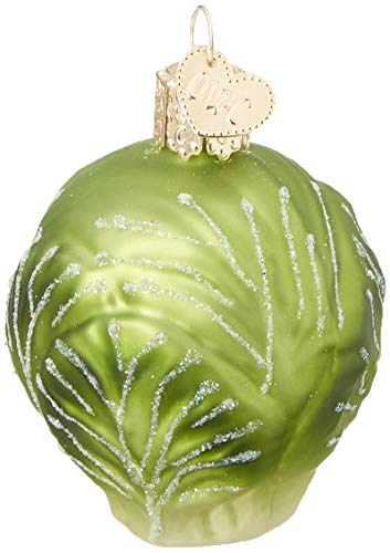 Old World Christmas Vegetables Glass Blown Ornaments for Christmas Tree, Brussel Sprout