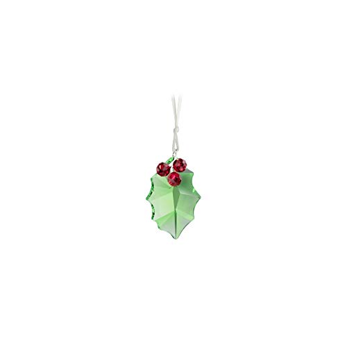 SWAROVSKI Multicolour and Holly Ornament, Crystal, 5.2 x 4.3 x 1.5 cm