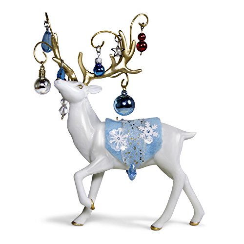 Hallmark Keepsake Christmas Ornament 2018 Year Dated, Regal Reindeer, Porcelain