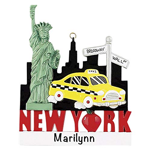 Holiday Traditions New York City Landmarks – Unique Christmas Tree Ornament – Special Keepsake – Custom Vacation Decoration – Personalization Included