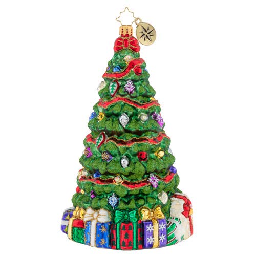 Christopher Radko Ribbon Wrapped Cypress Tree! Christmas Ornament