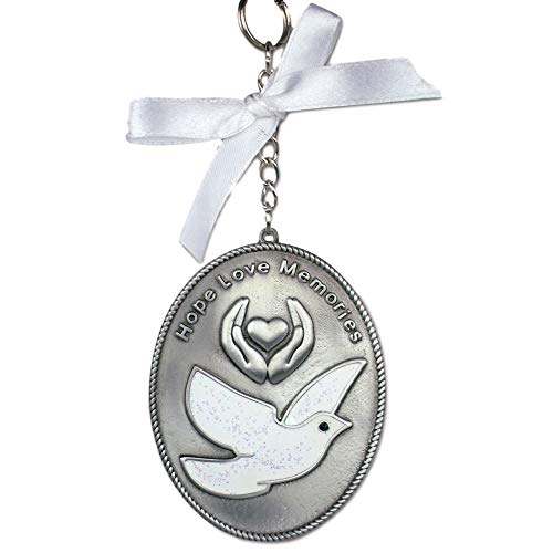 BANBERRY DESIGNS in Loving Memory – Memorial Christmas Ornament with White Dove – Hope Love Memories Message – Sympathy