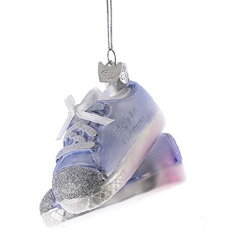 Noble Gems Baby Sneakers Glass Glass Christmas Ornament Nb0543 Blue
