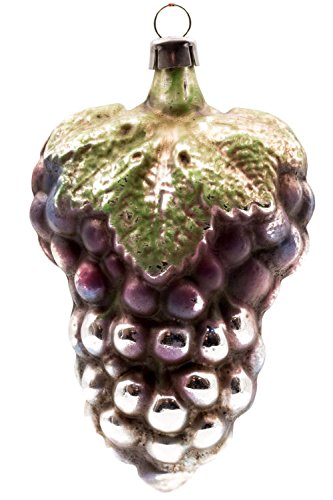 Marolin Large Grape with Leaf MA2011107 German Glass Ornament w/Gift Box