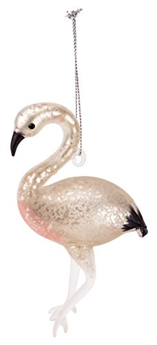Primitives by Kathy – Holiday Glass Ornament – Pink Flamingo