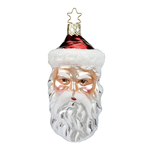 Inge-Glas Traditional Santa Olde Nic 10146S018 German Blown Glass Christmas Ornament