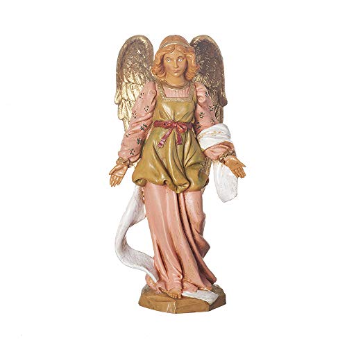 Fontanini, Nativity Figure, Standing Angel, 7.5″ Scale, Collection, Handmade in Italy, Designed and Manufactured in Tuscany, Polymer, Hand Painted, Italian, Detailed