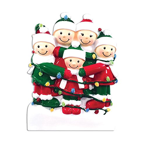 Polar X Tangled in Lights (Family 5) Christmas Ornament