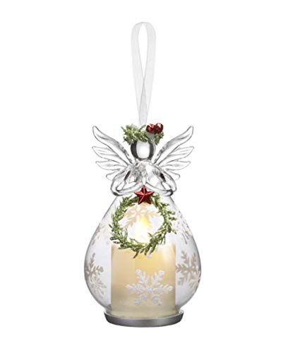 Ganz Luxurylite Frosted Angel Votive Candle Holiday Ornament ~ Choose from 2 Designs (Snowflake)