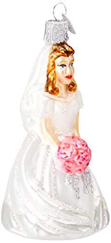 Old World Christmas Glass Blown Ornament Bride-Brunette (10226)