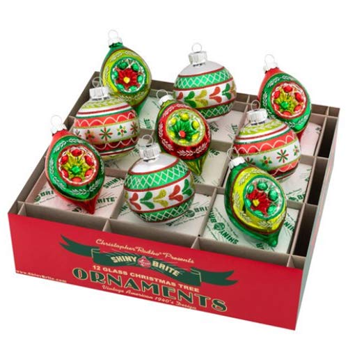 Christopher Radko Holiday Rounds & Reflector Tulips Set of 9