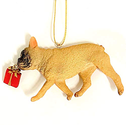 Holiday Lane French Bulldog with Red Present Christmas Ornament