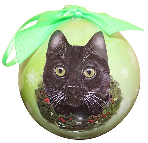 Black Cat Christmas Ornament Shatter Proof Ball Easy To Personalize A Perfect Gift For Black Cat Lovers