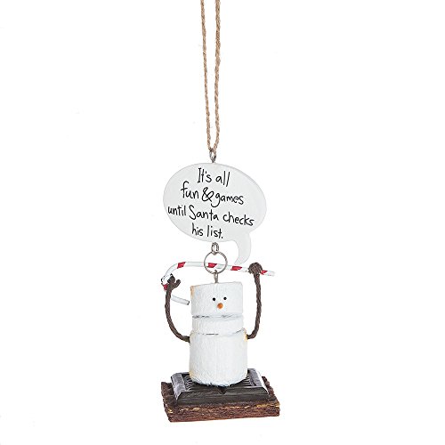 Midwest-CBK Toasted S’mores “It’s All Fun & Games Until Santa Checks His List” Ornament