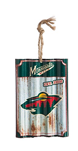 Team Sports America Minnesota Wild Corrugated Metal Ornament