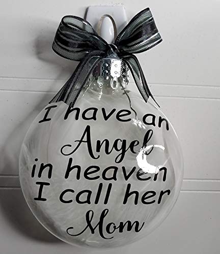 Amy’s Bubbling Boutique Memorial Gift Christmas Ornament Sympathy Loss of Mom Gift for Daughter with White Gift Box Angel in Heaven Call Mom Christmas