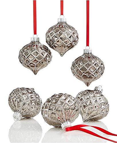 Holiday Lane 6-Pc. Silver Diamond Onion Ornament