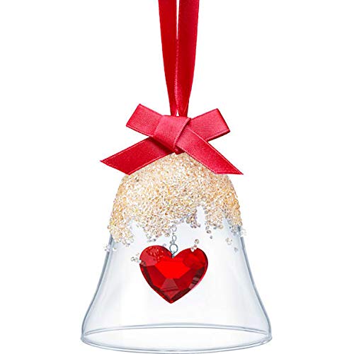 SWAROVSKI Authentic Merry and Festive Joyful Ornament Heart Crystal Christmas Bell