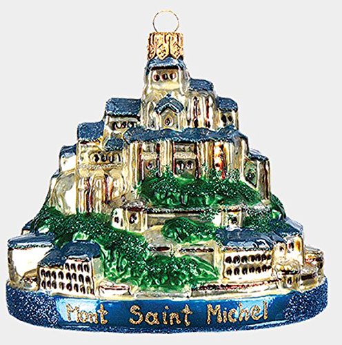 Pinnacle Peak Trading Company Le Mont Saint Michel Normandy France Polish Glass Christmas Ornament Decoration