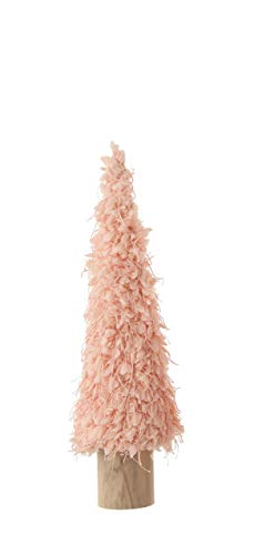 Creative Co-op Fabric Decoration Tree Figurine, Pink (Renewed)