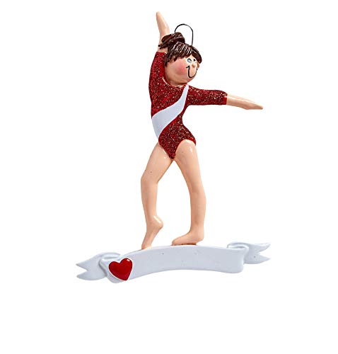 Rudolph & Me Inc Gymnast Personalized Christmas Ornament
