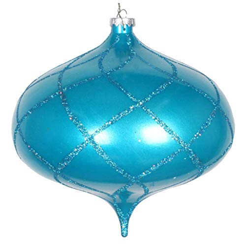 Vickerman Onion Ornament, 8″, Turquoise
